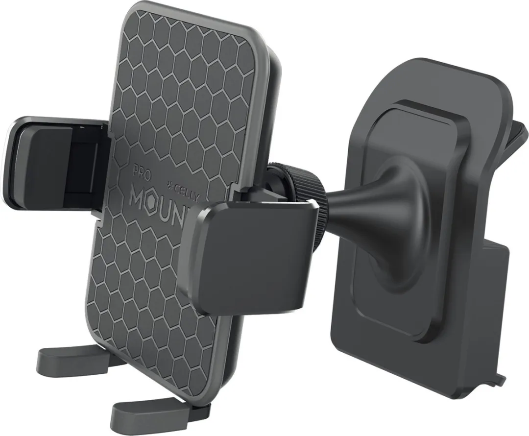 Celly Mount Plus Telefoonhouder - 360° Draaibaar - Zwart