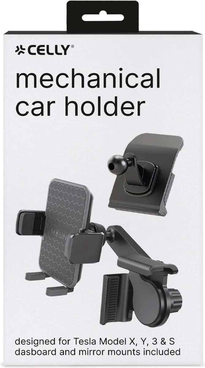Celly Mount Plus Telefoonhouder - 360° Draaibaar - Zwart