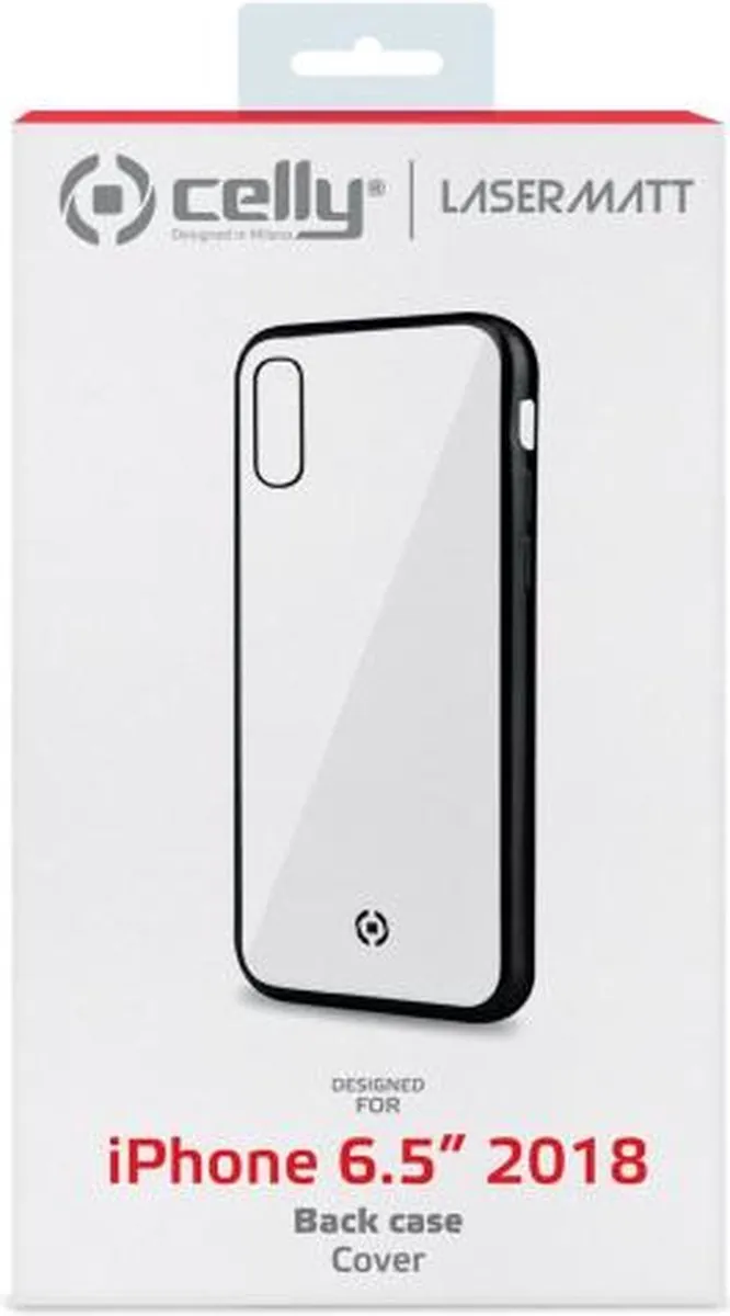 Celly Laser Matt iPhone Xs Max Hoesje - Transparant Zwart - LASERMATT999BK