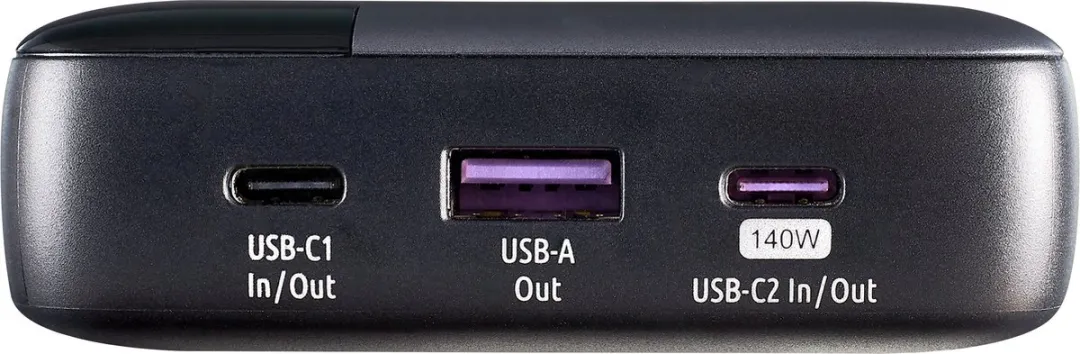 Intenso HE25000 Powerbank 25.000mAh - 140W PD3.1 - Grijs/Zwart