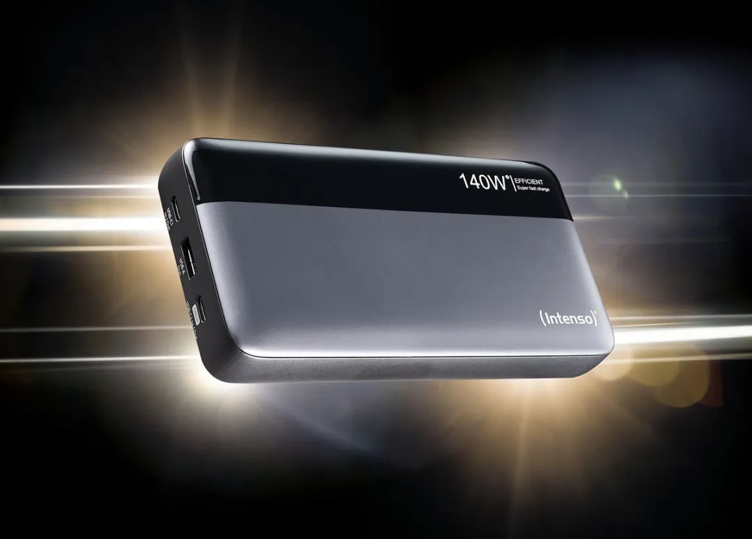 Intenso HE25000 Powerbank 25.000mAh - 140W PD3.1 - Grijs/Zwart