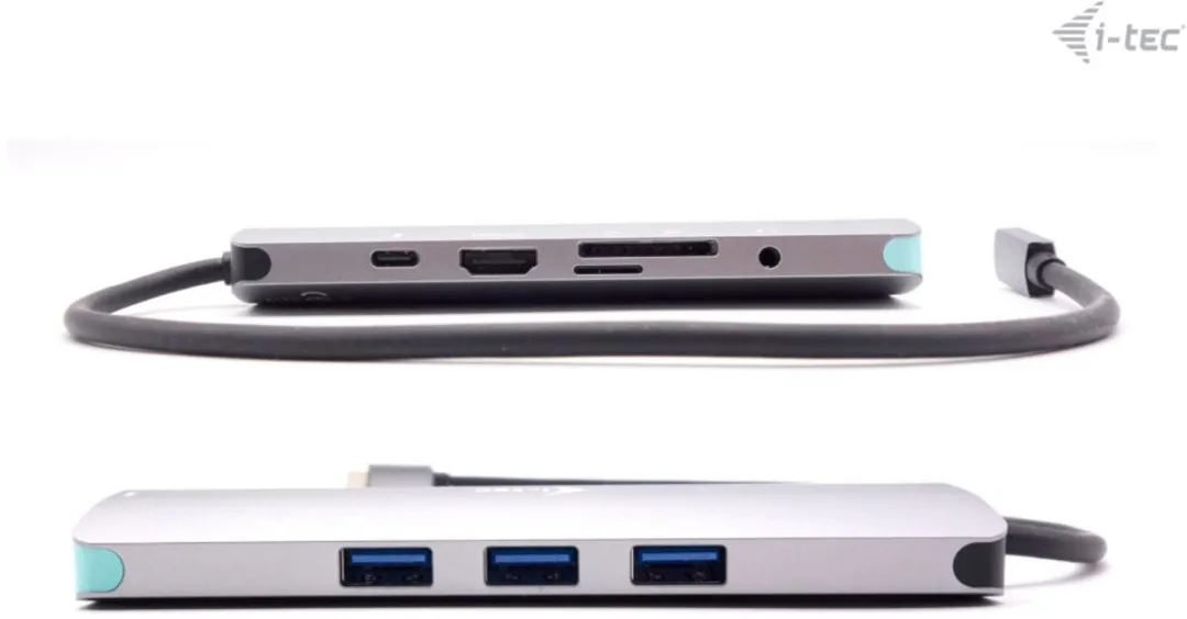 I-tec C31NANOLANPD100 USB-C Metal Nano Docking Station - 100W - Grijs - afbeelding 6 van 6