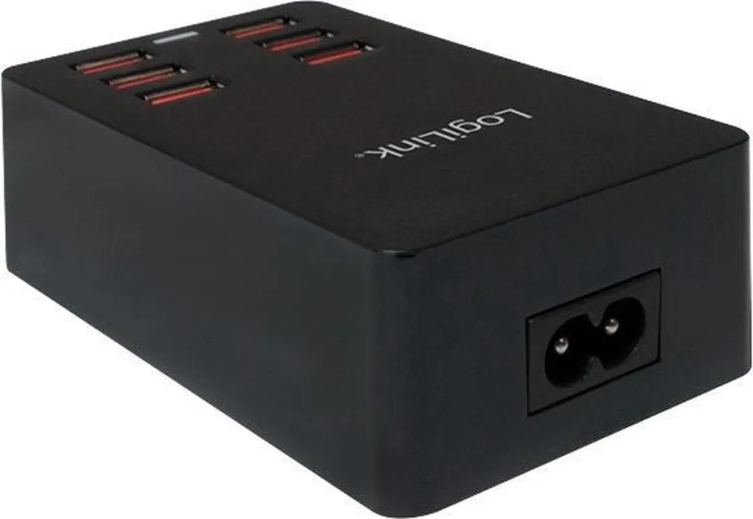 Logilink PA0139 USB-oplader 6400mA - 6x USB-A - Zwart