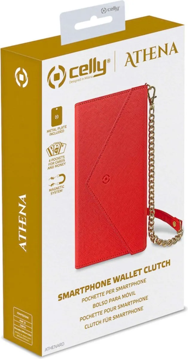 Celly Athena Portomonnee Kunstleer Rood - 4 Pasjes