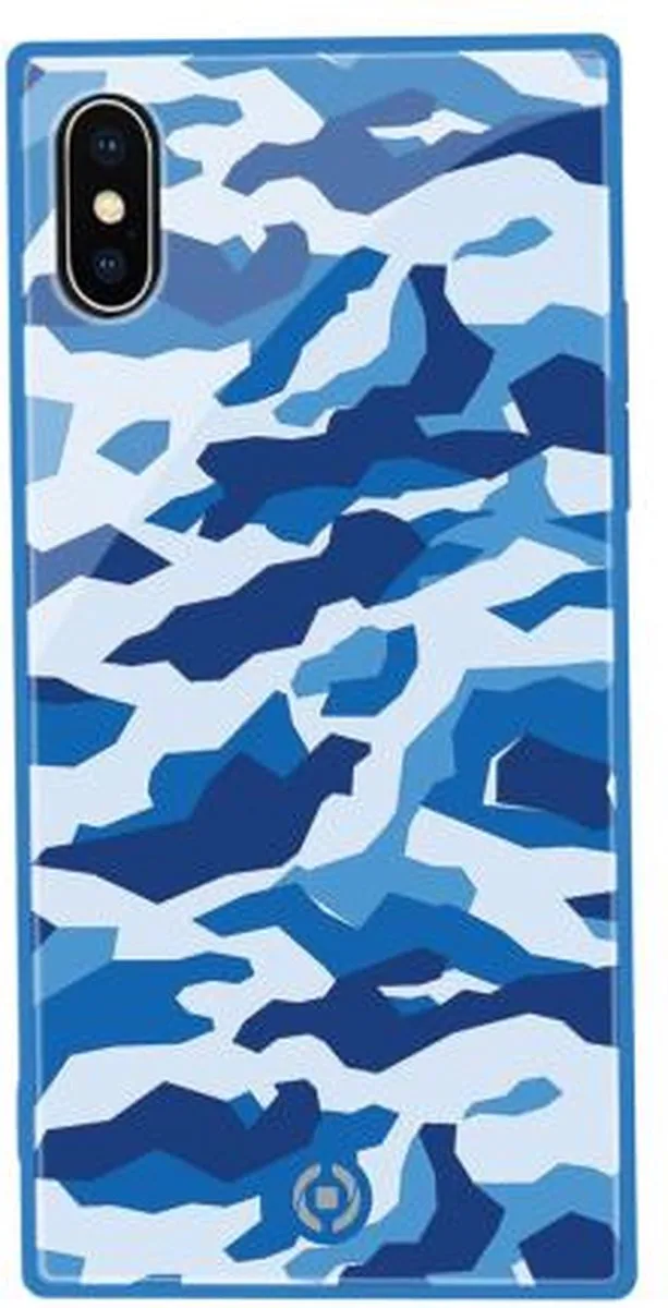 Celly Telefoonhoes Diamond Square iPhone X/Xs - Blauw