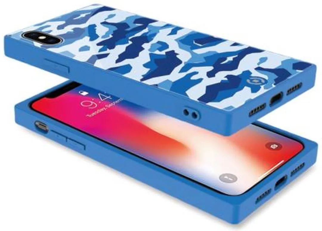 Celly Telefoonhoes Diamond Square iPhone X/Xs - Blauw