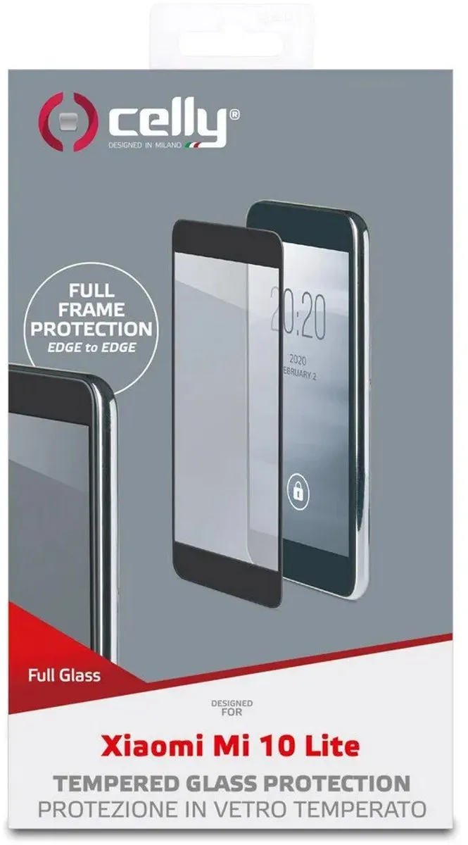 Celly Xiaomi Mi 10 Lite Full Frame Schermbeschermer - Transparant - afbeelding 6 van 6