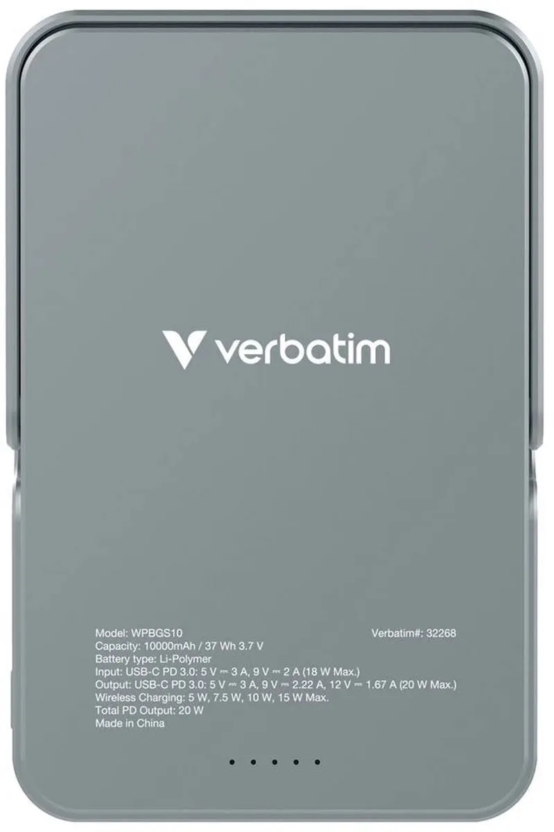 Verbatim Charge 'n' Go Powerbank 10000 mAh - Grijs - afbeelding 6 van 6