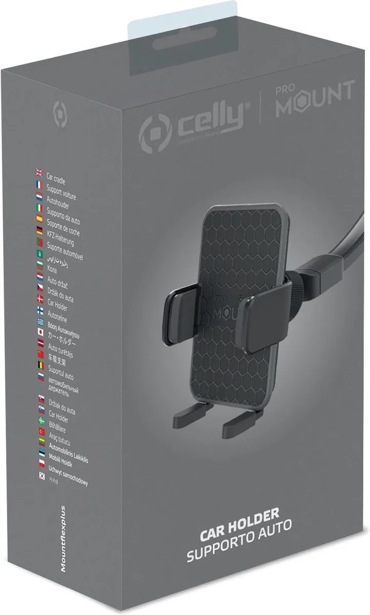 Celly Flex Plus Telefoonhouder 360° - Zwart