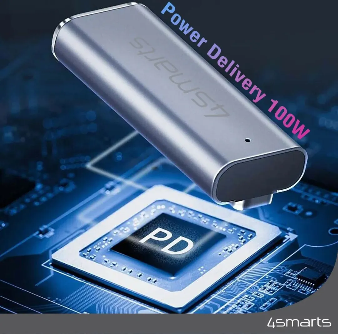 4Smarts USB-C naar MagSafe 2 Adapter 100W - Grijs