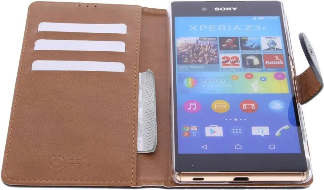 Celly Wally PU Hoesje - Sony Xperia Z3 - Zwart - afbeelding 3 van 6