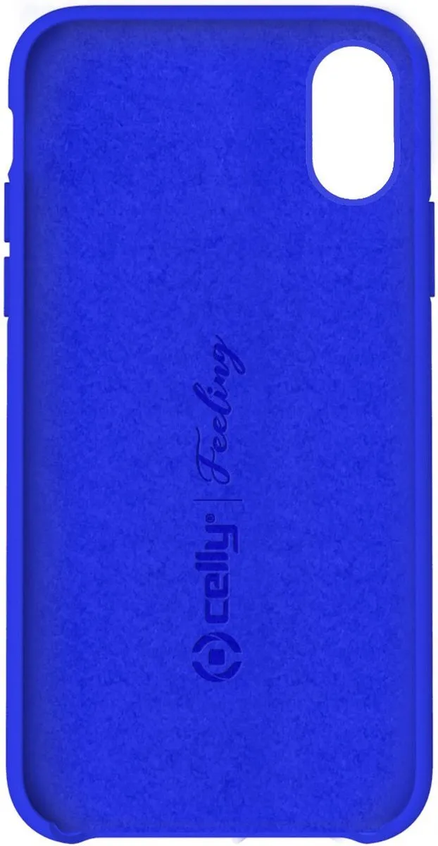 Celly Backcase iPhone X/XS Blauw - Siliconen - 8021735743767