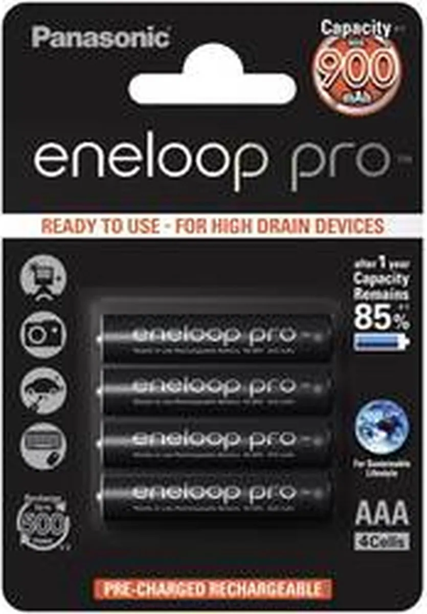 Panasonic Eneloop Pro AAA Oplaadbare Batterijen - 930mAh - 4 Stuks - afbeelding 6 van 6