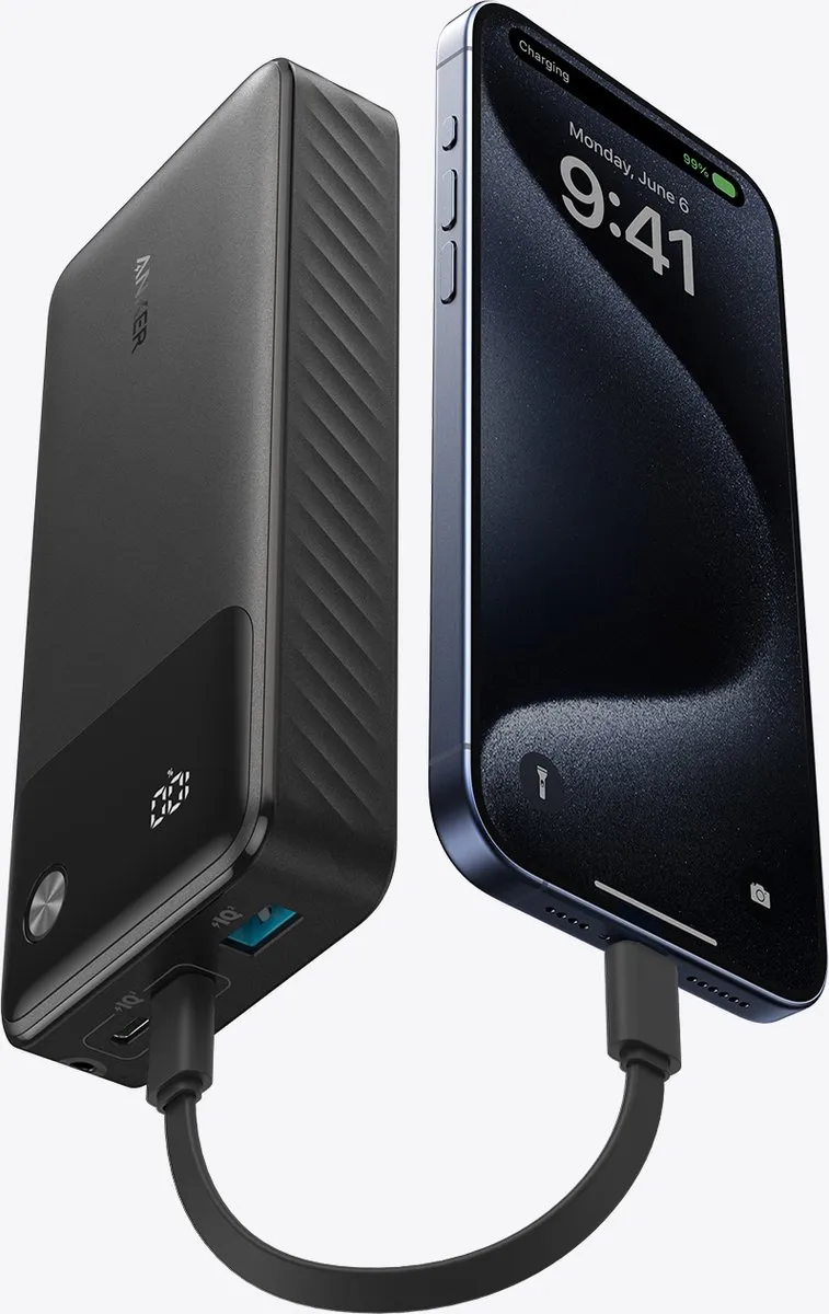 Anker Powerbank A1384G11 20.000mAh - 30W - Zwart