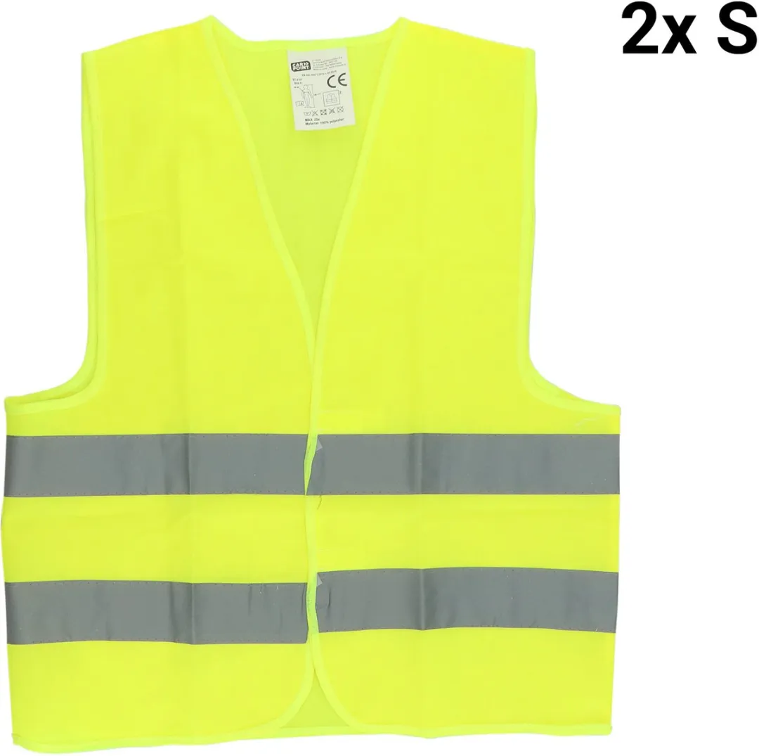 Carpoint Veiligheidsvest Combi Set - 4 Stuks (2x S, 2x XL) - Geel