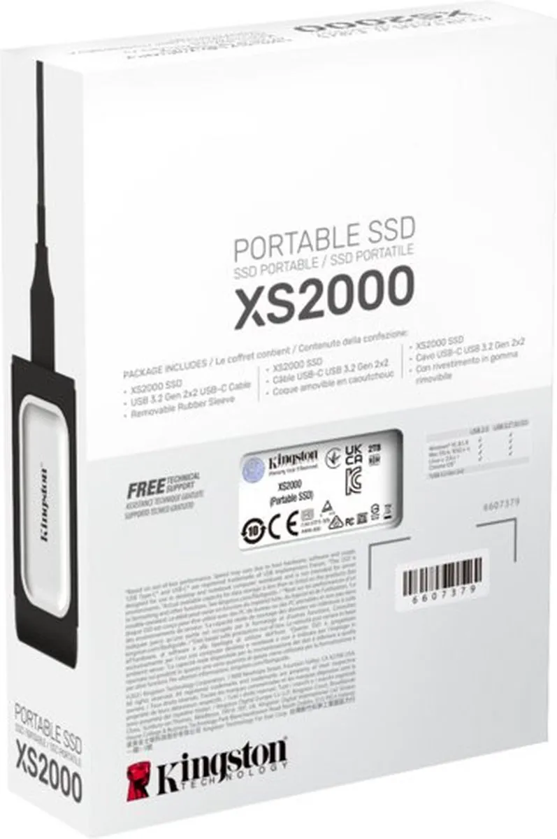 Kingston XS2000 SXS2000/2000G Portable SSD 2TB - Zilver