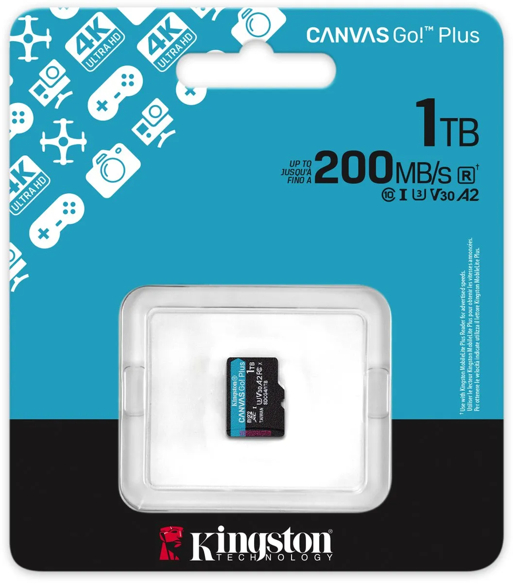 Kingston Canvas Go! Plus SDCG4/1TBSP 1TB microSDXC - A2 U3