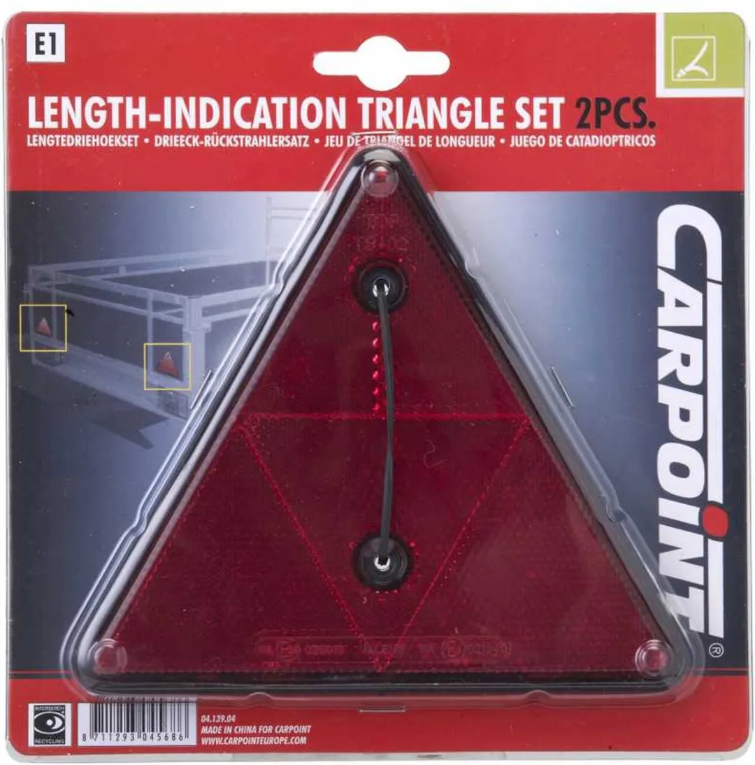 Carpoint Lengtedriehoeken - Rood - 2 Stuks - afbeelding 3 van 6
