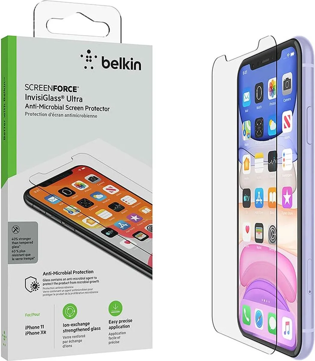 Belkin ScreenForce InvisiGlass Antimicrobiële Screenprotector iPhone 11 - afbeelding 6 van 6