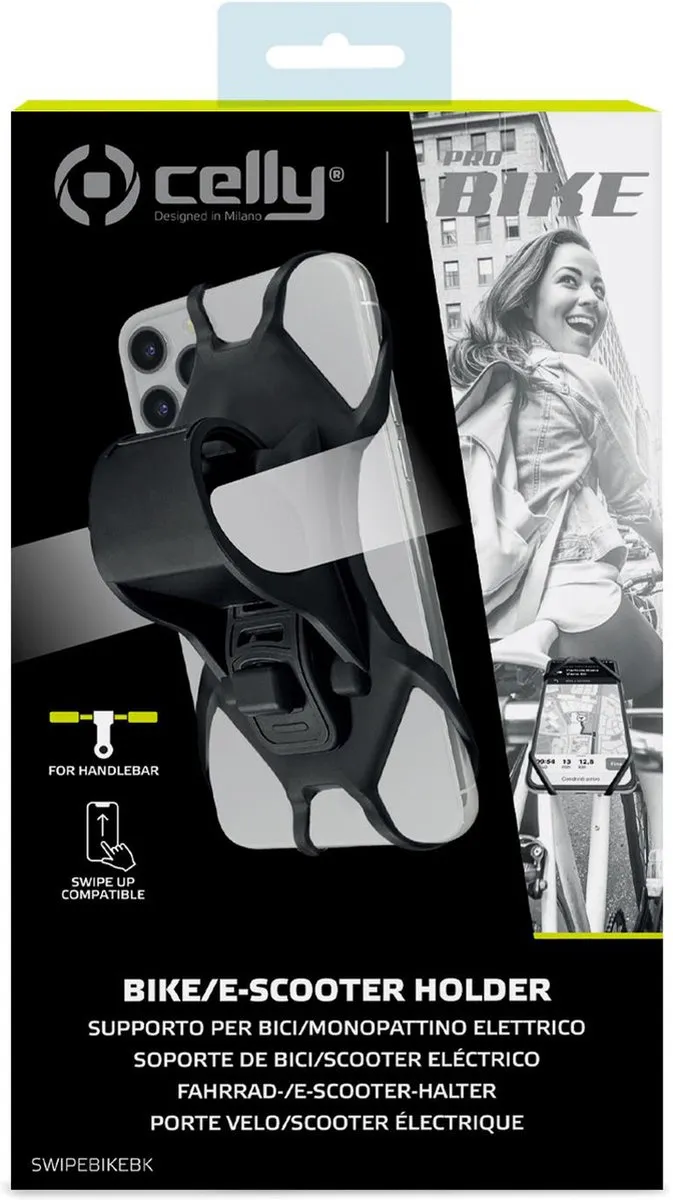 Celly SwipeBike Telefoonhouder Fiets - Grijs