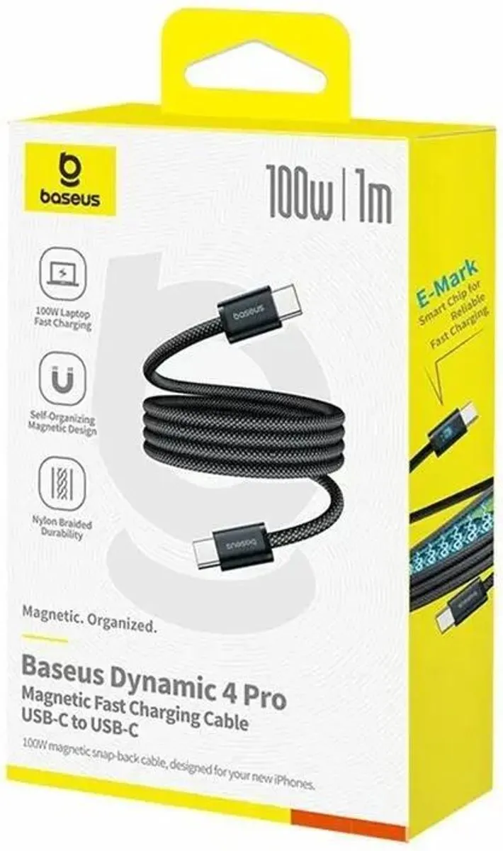 Baseus Dynamic 4 Pro USB-C Kabel 100W - 1M Zwart