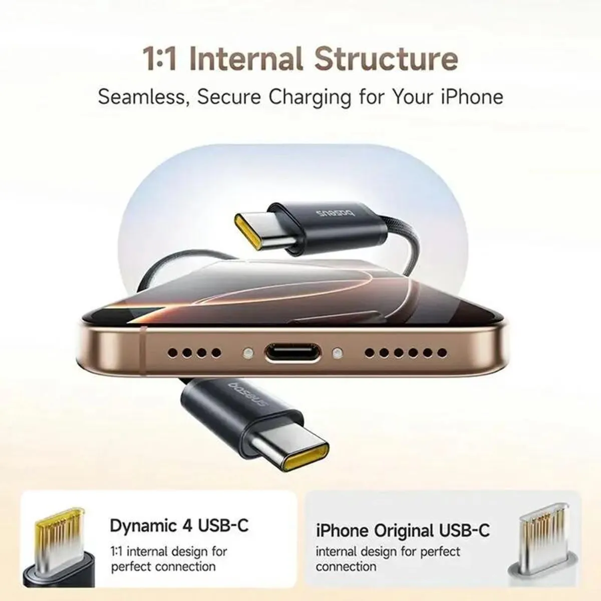Baseus Dynamic 4 Pro USB-C Kabel 100W - 1M Zwart