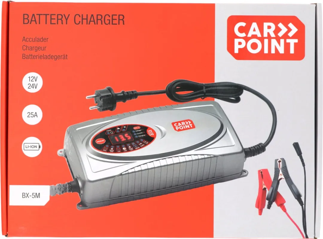 Carpoint BX-5M Acculader 12V/24V - 25A - Volautomatisch