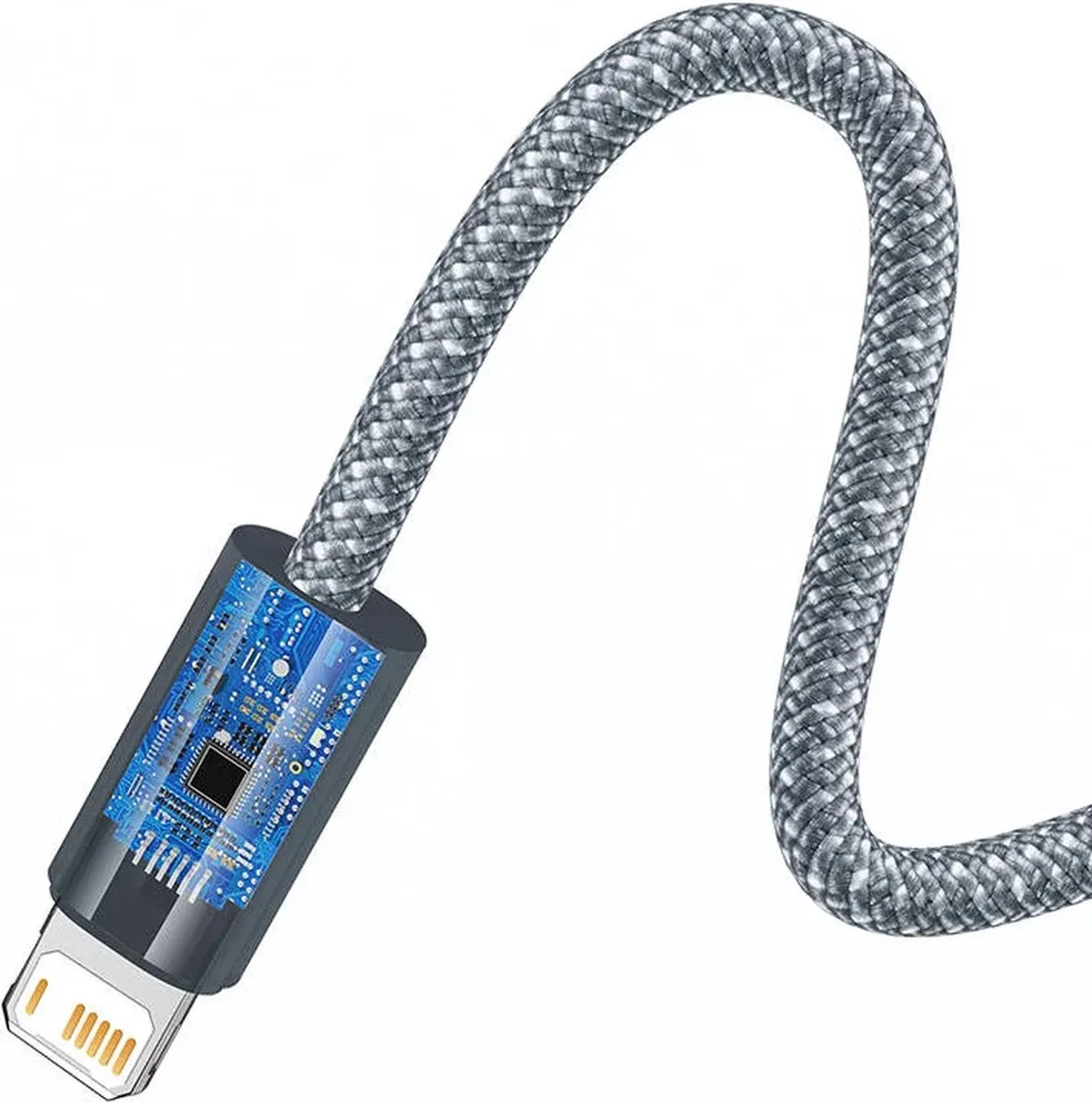 Baseus 0267 USB-naar-Lightning Kabel - Grijs