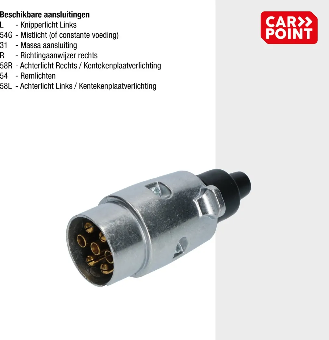 Carpoint 7-polige Stekker Aanhanger - Zilver - afbeelding 6 van 6