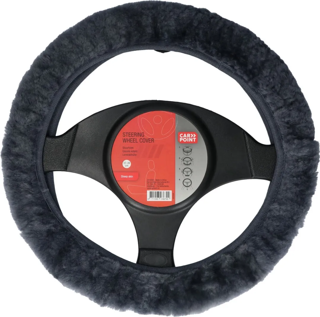 Carpoint Stuurhoes Schapenvacht Antraciet - 37-39cm