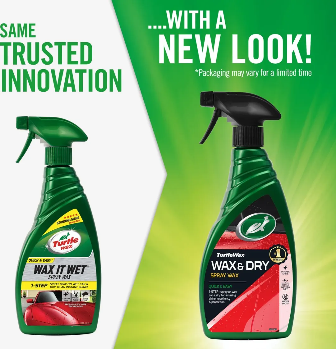 Turtle Wax Green Line Wax & Dry - Waxen terwijl auto aan het drogen is – Tijdbesparend - Geeft een diepe glans & bescherming - 500ml