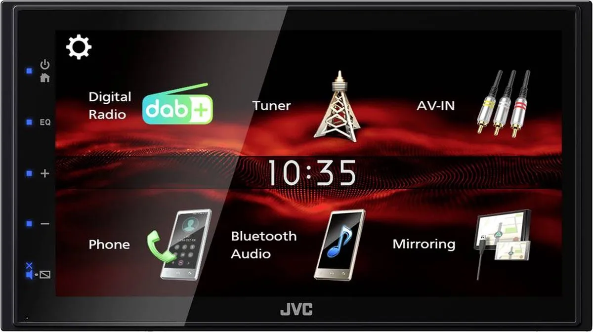 JVC KW-M180DBT 2DIN Autoradio - 4x45W - Blauwe toetsverlichting