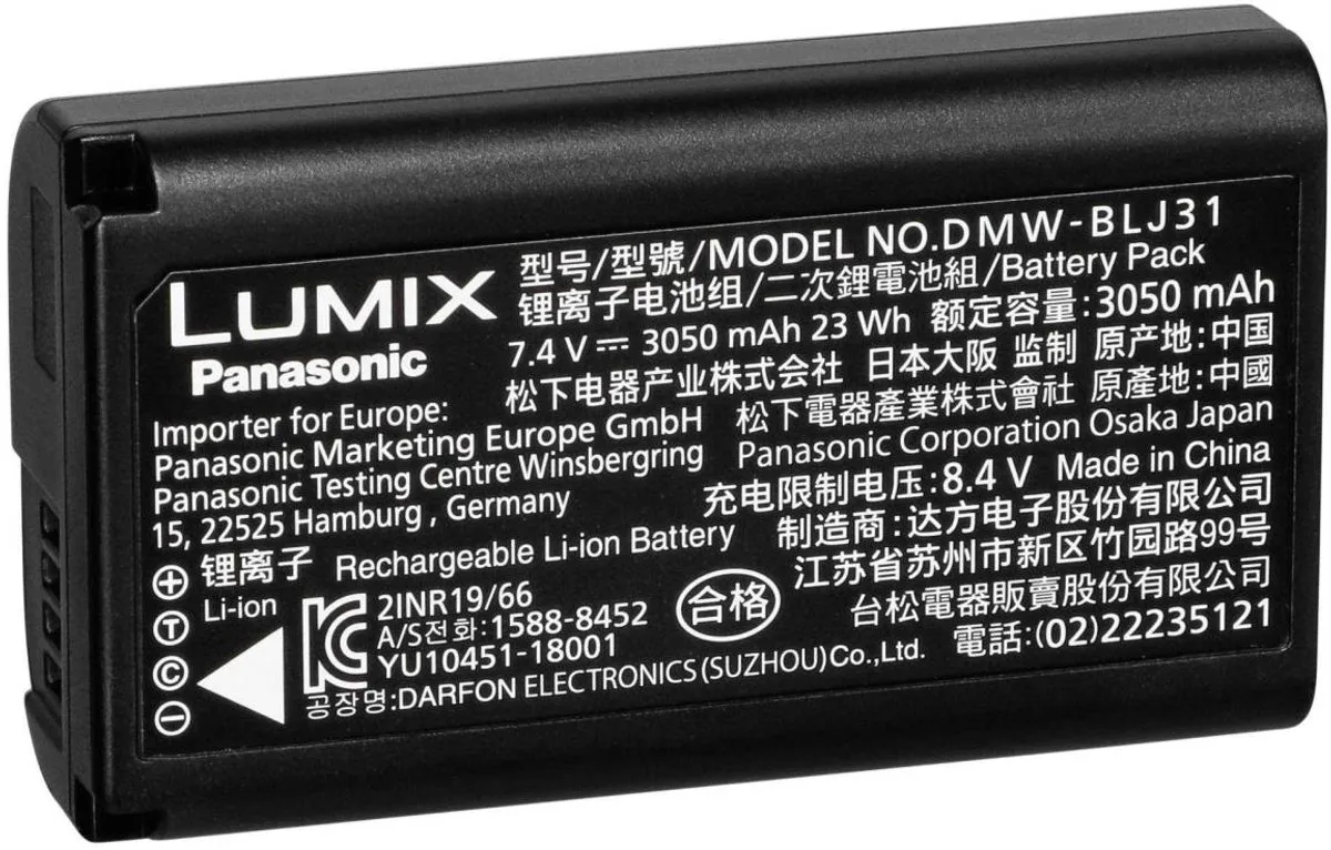 Panasonic DMW-BLJ31E Accu - 3100mAh