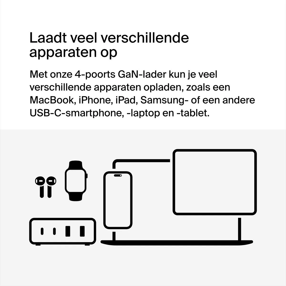 Belkin Boost-Up Charge Pro WCH010 4-poorts USB-C 108W - Zwart - afbeelding 6 van 6