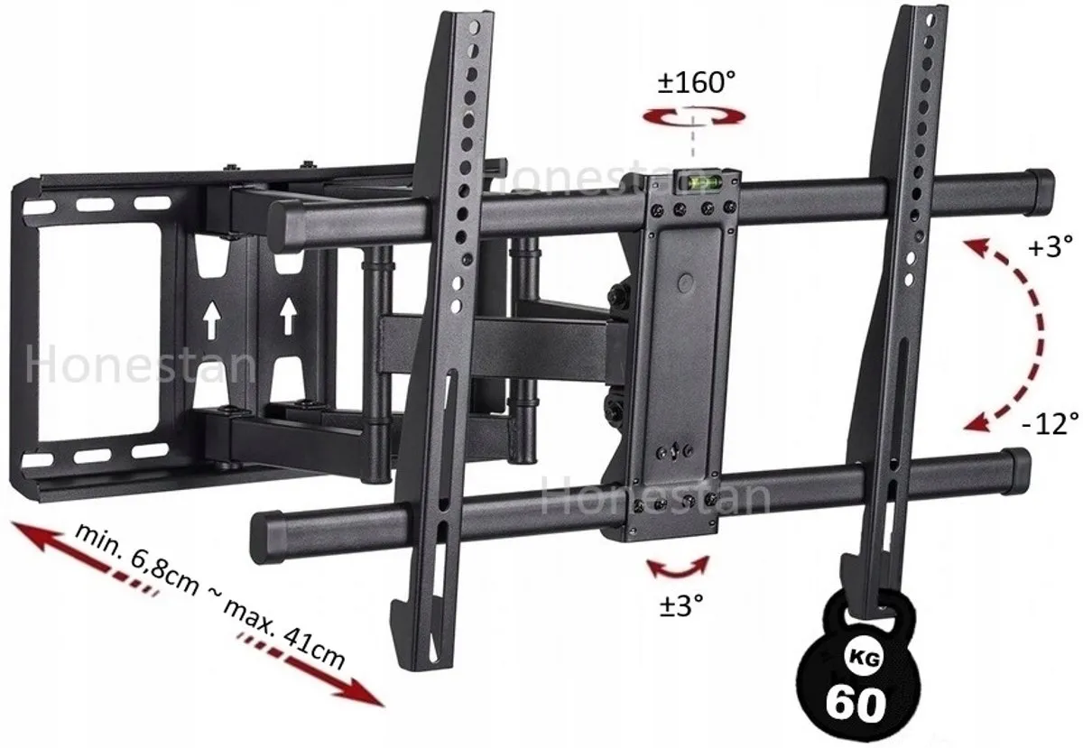 Medion Draaibare TV-muurbeugel 75 inch - Zwart