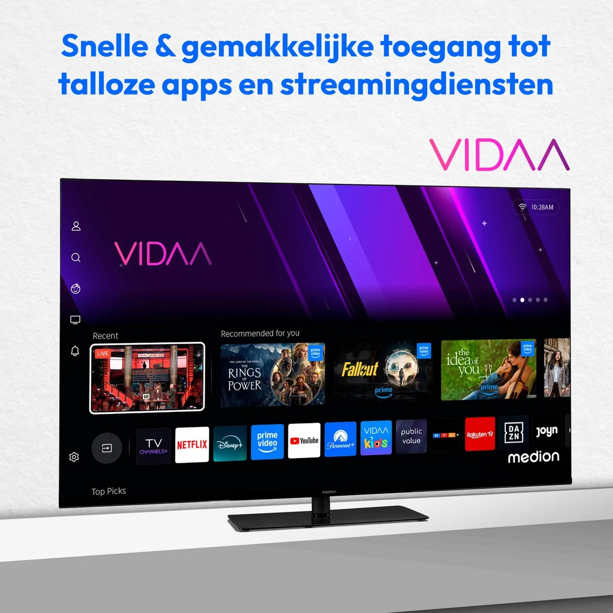Medion 107cm (43 inch) Smart-TV MD - Dolby Vision HDR - Zwart