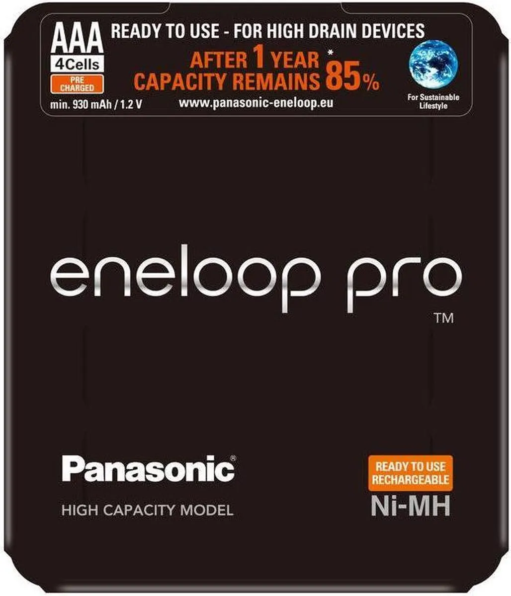 Panasonic Eneloop Pro AAA 930mAh - 4 Stuks
