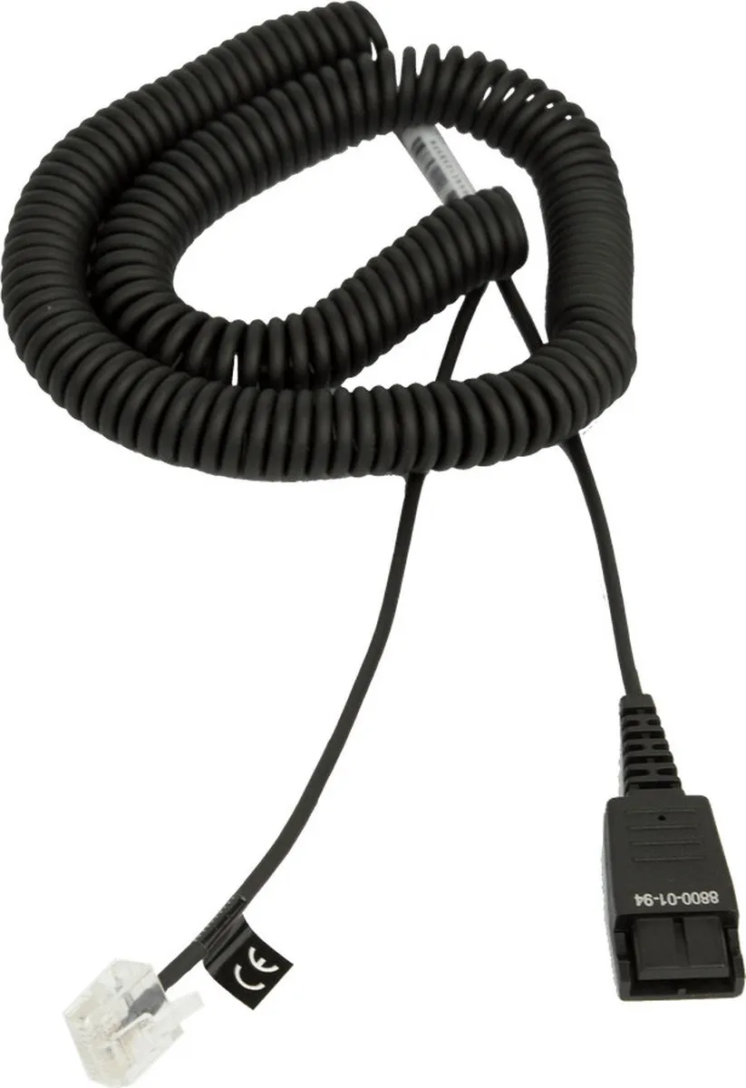Jabra 8800-01-94 Telefoonkabel 2,5m - Zwart