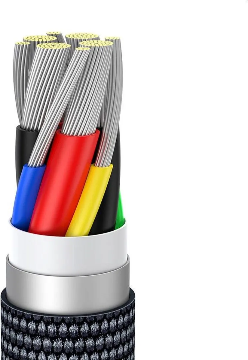 Baseus Crystal Shine CAJY000601 USB-C Kabel 100W - 1.2m - Zwart
