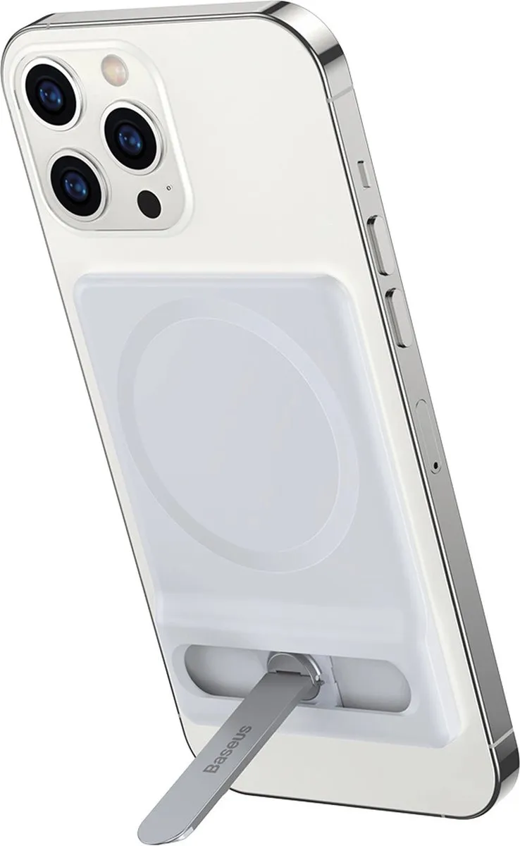 Baseus Opvouwbare Telefoonhouder Wit - Apple iPhone 12 - afbeelding 6 van 6