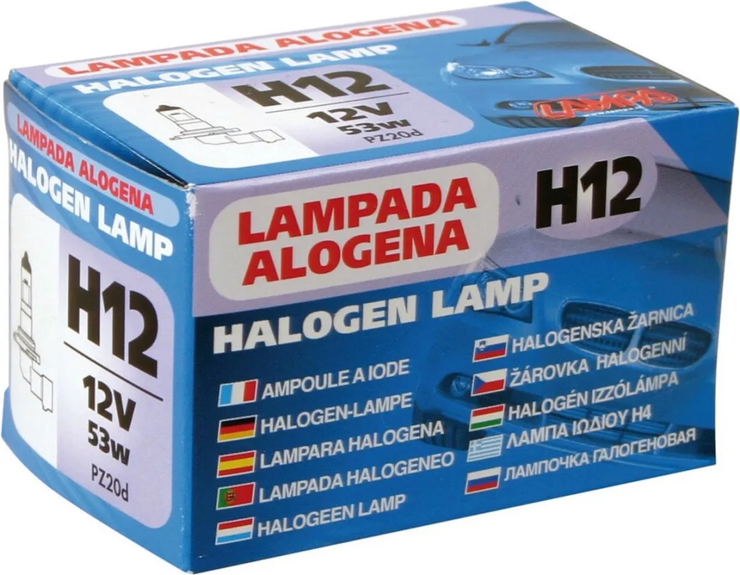 Lampa Halogeen H12 PZ20d 53W 12V - Koplampverlichting - Zwart