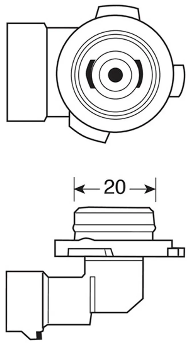 Lampa Halogeen H12 PZ20d 53W 12V - Koplampverlichting - Zwart