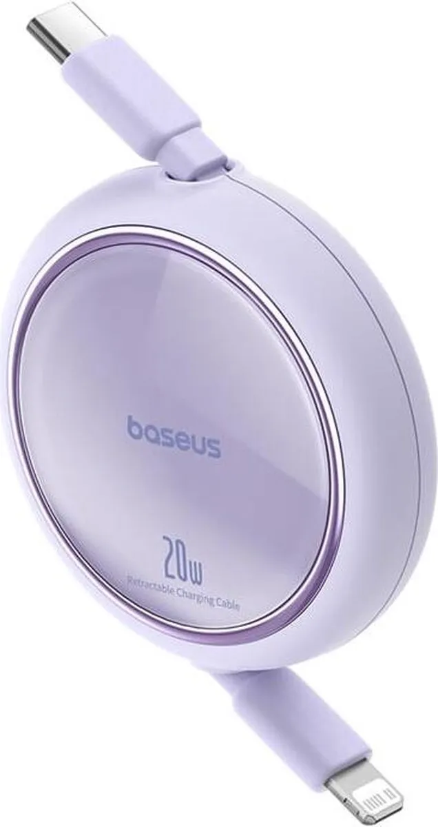 Baseus Free2Pull Oprolbare USB-C naar Lightning Kabel 20W PD 1M