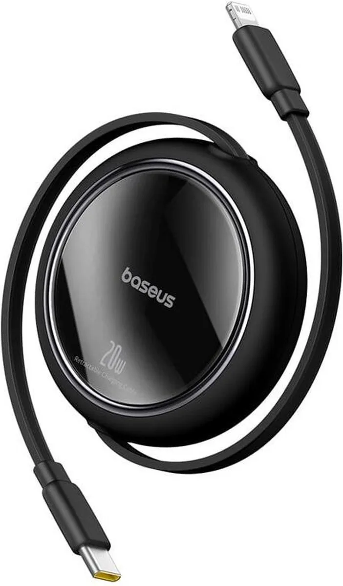 Baseus Free2Pull Oprolbare USB-C naar Lightning Kabel 20W PD 1M - Paars - afbeelding 6 van 6