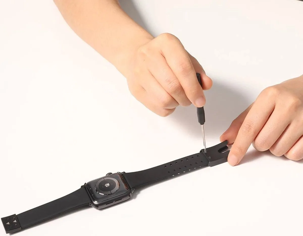 Baseus Slip-Thru Apple Watch-bandje 38/40mm - Zwart