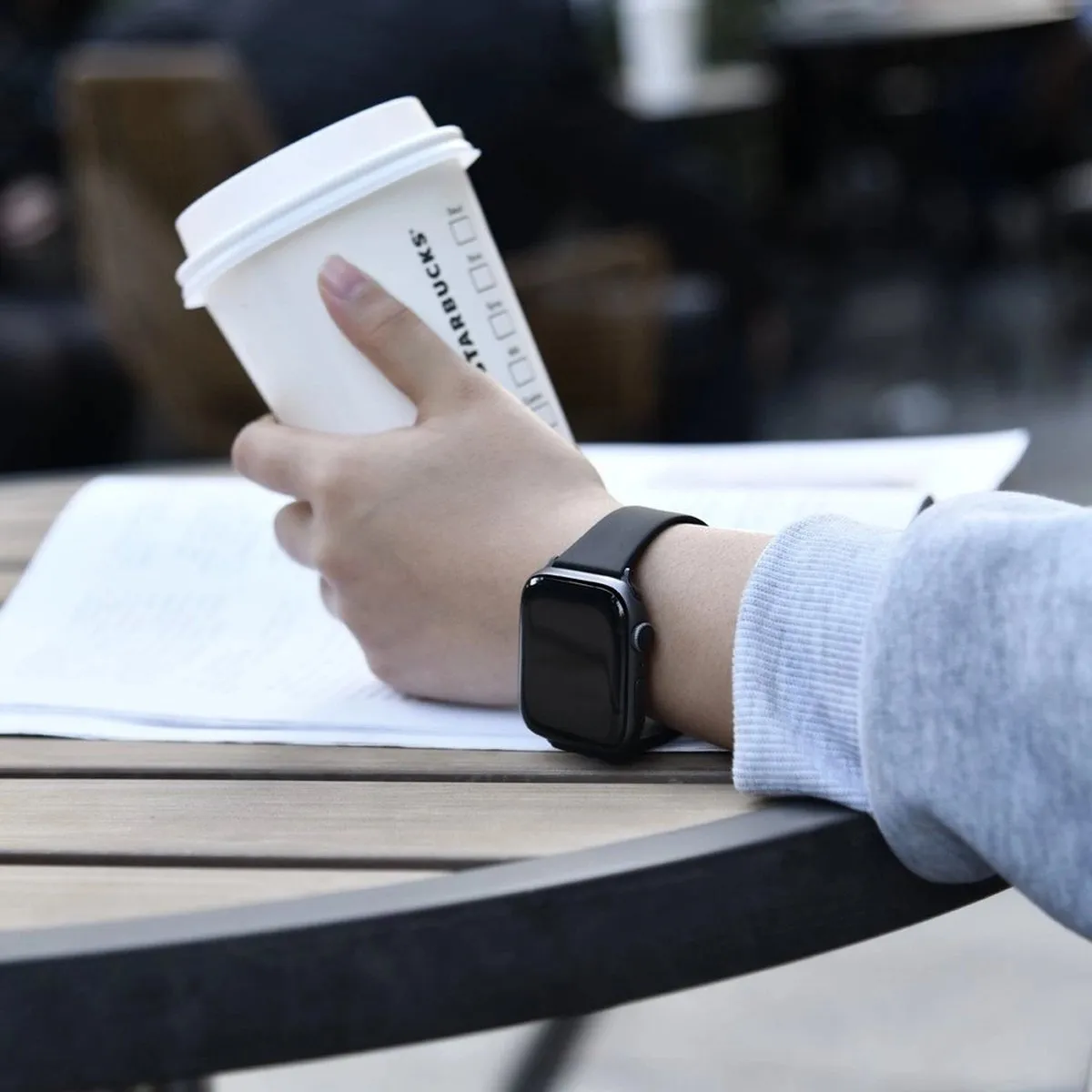 Baseus Slip-Thru Apple Watch-bandje 38/40mm - Zwart