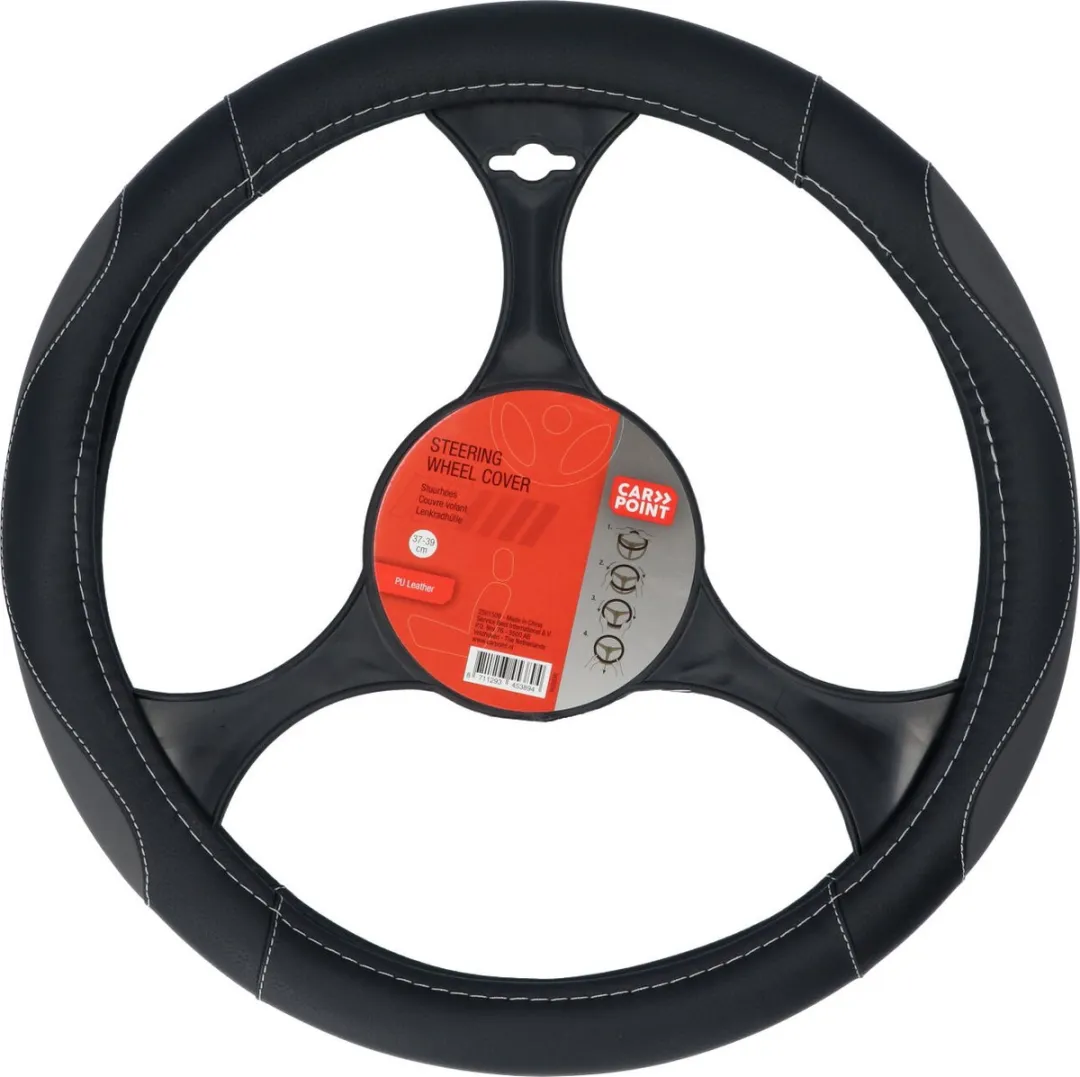 Carpoint Stuurhoes Auto PU Leer Zwart