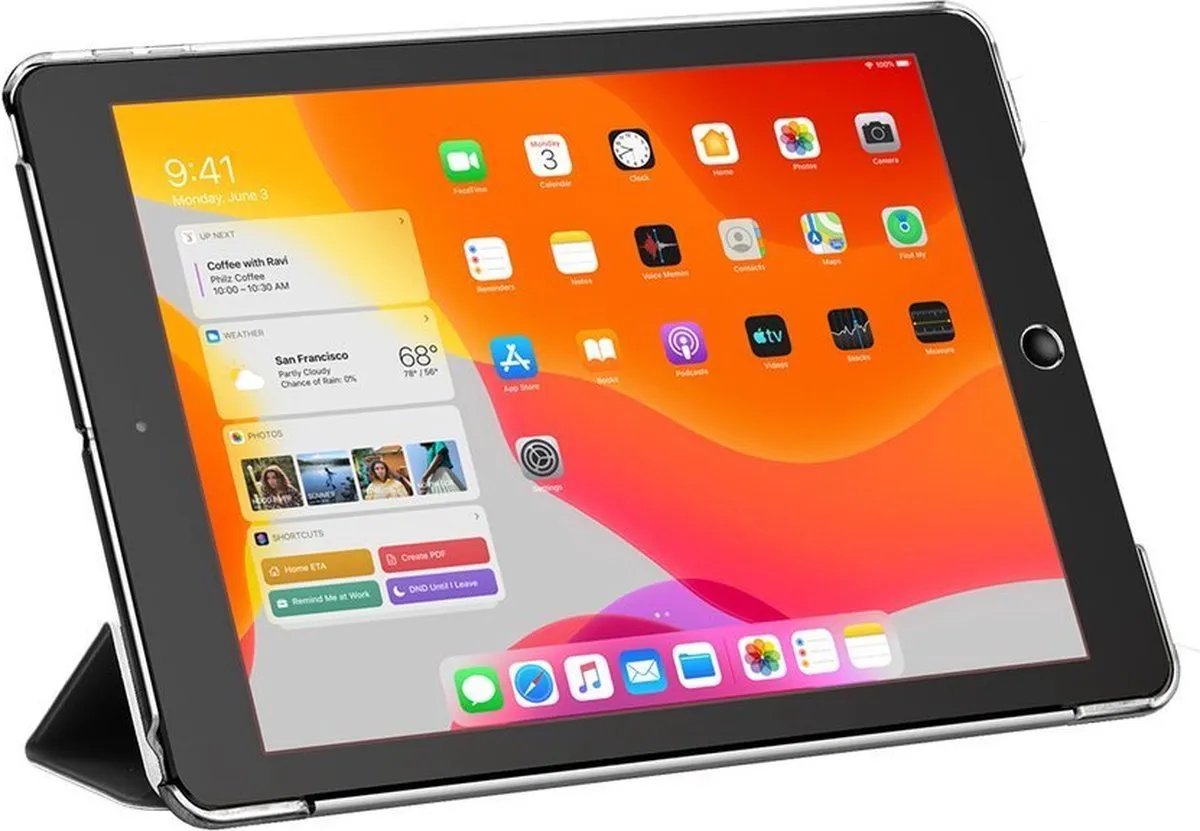 Baseus Jane Hybride Hoes Tri-Fold - iPad 10.2" Zwart