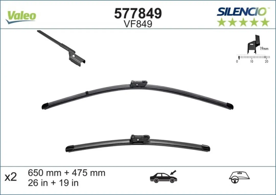 Valeo Silencio X-trm VM847/VF847 Geluiddemper - Zwart