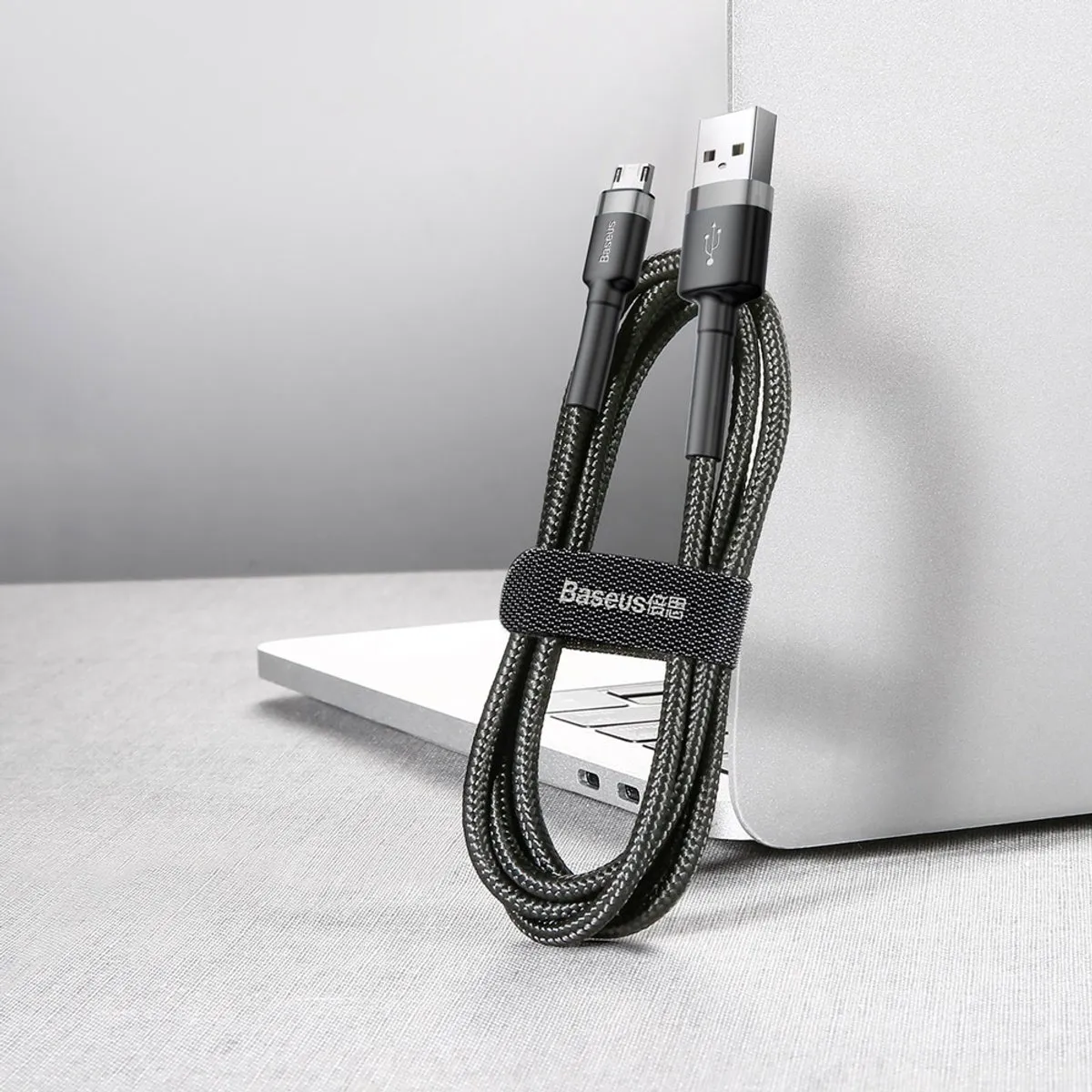 Baseus Cafule CAMKLF-CG1 USB/Micro-USB Kabel 2M - Zwart-Grijs